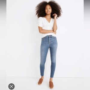 Madewell 10” high rise skinny cropped jeans 26